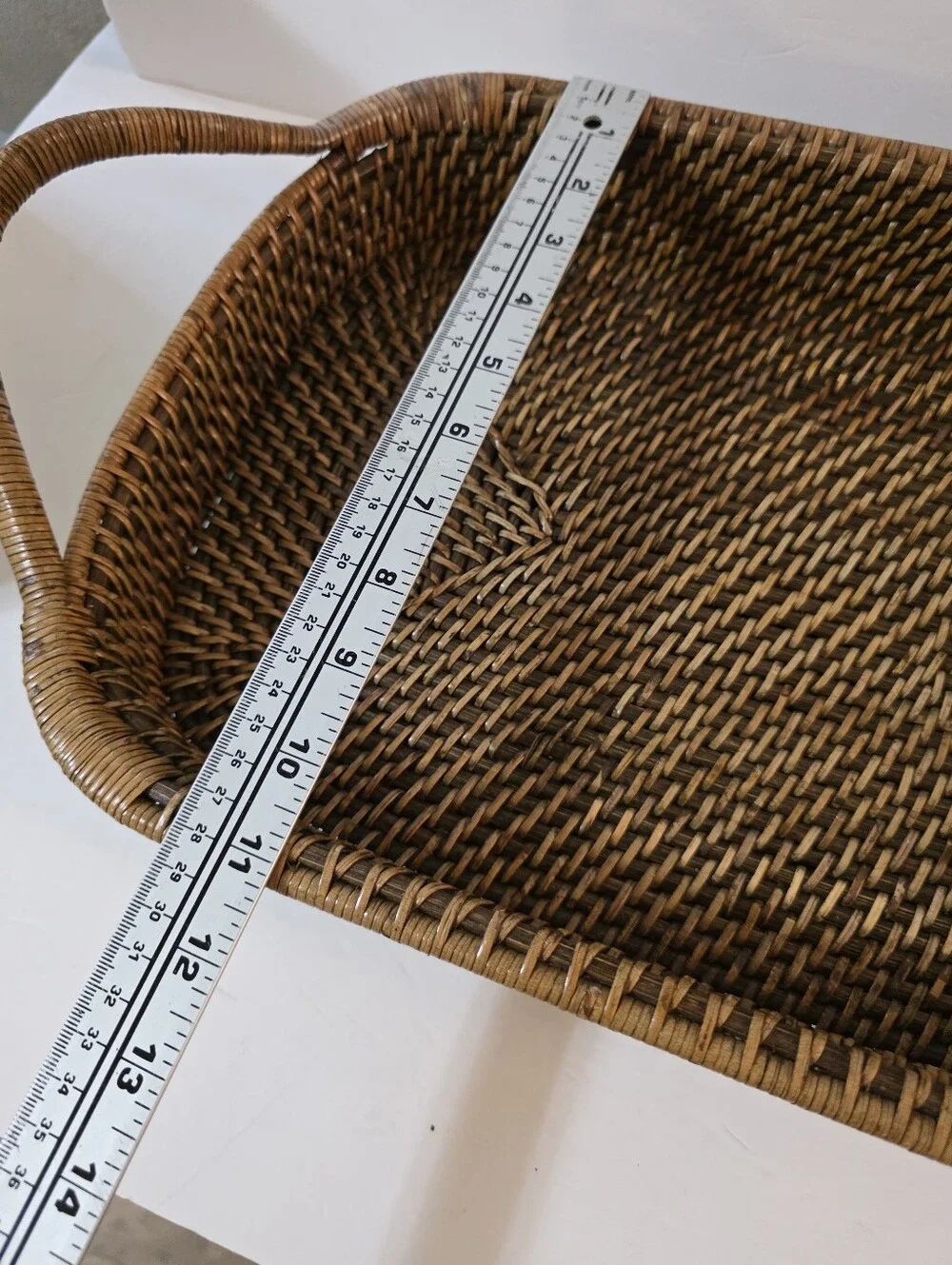 Pampered Chef Woven Selection Serving Tray Ratan Wicker Retired